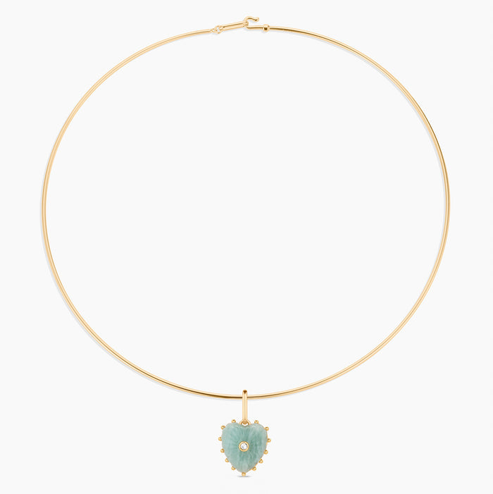 Isabel Amazonite Heart