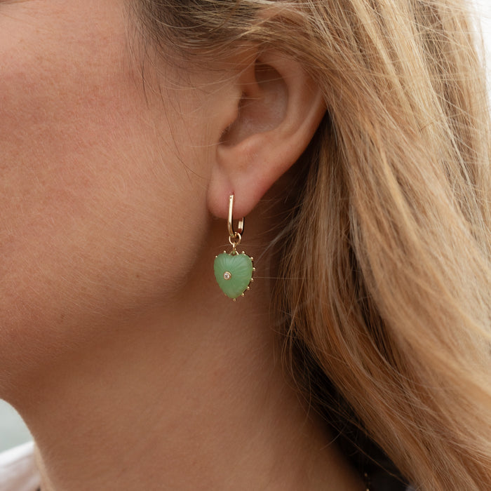 Isabel Chrysoprase Heart Earrings
