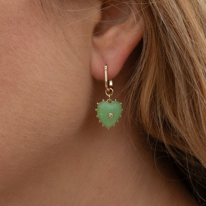 Isabel Chrysoprase Heart Earrings