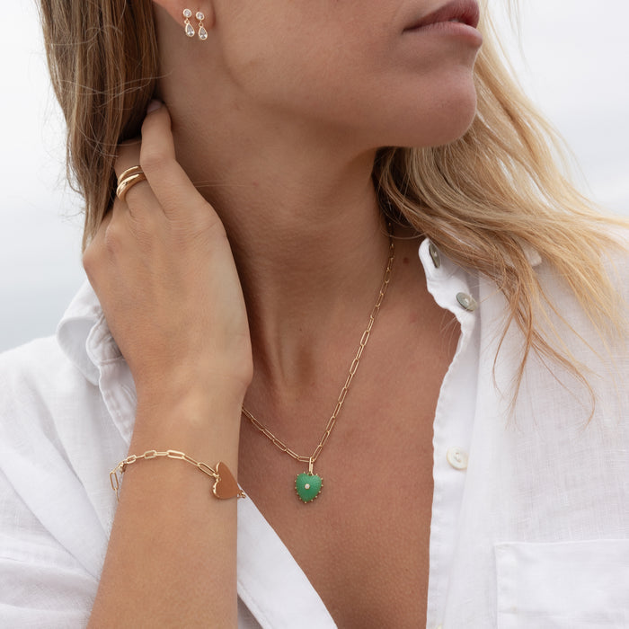 Isabel Chrysoprase Heart