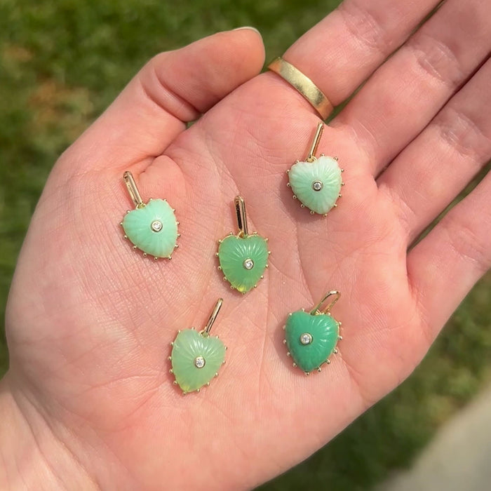 Isabel Chrysoprase Heart