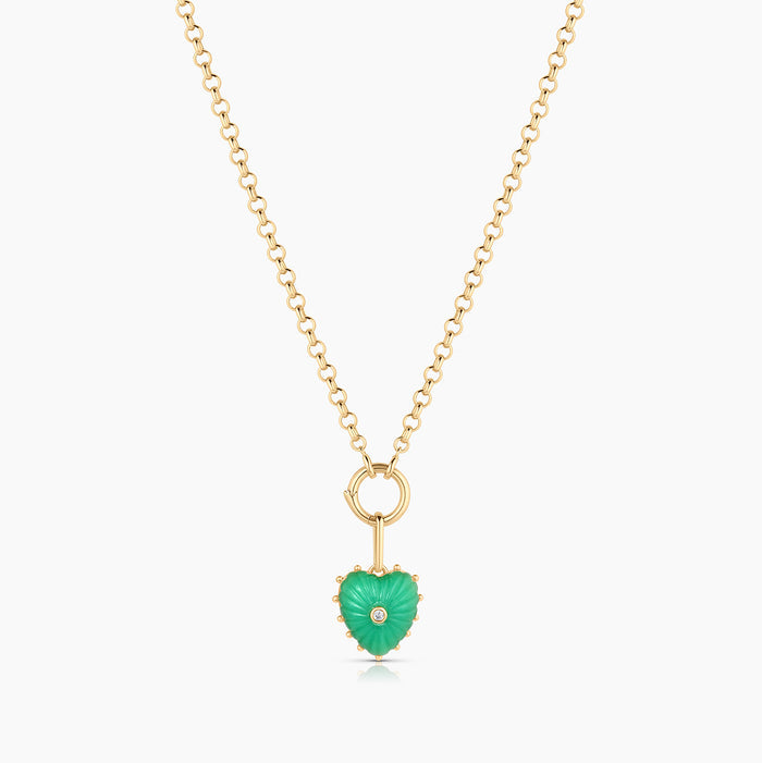 Isabel Chrysoprase Heart