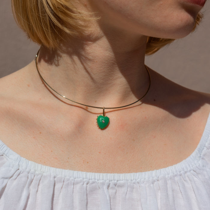 Isabel Chrysoprase Heart