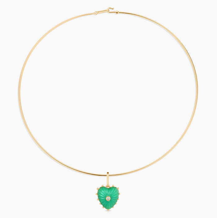 Isabel Chrysoprase Heart