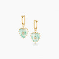 Isabel Green Dot Heart Earrings