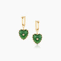 Isabel Green Jade Heart Earrings