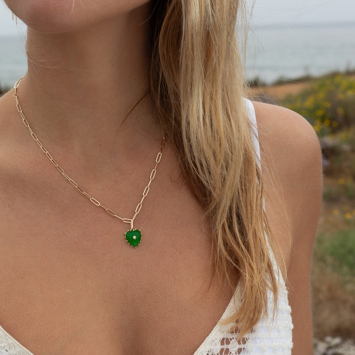 Isabel Green Jade Heart