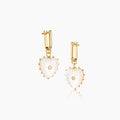 Isabel Mother Of Pearl Heart Earrings