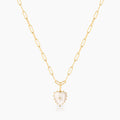 Isabel Mother Of Pearl Heart Necklace