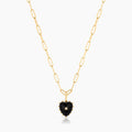 Isabel Onyx Heart Necklace