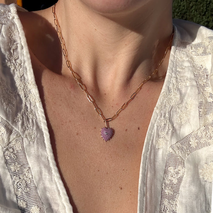 Isabel Purple Mica Heart