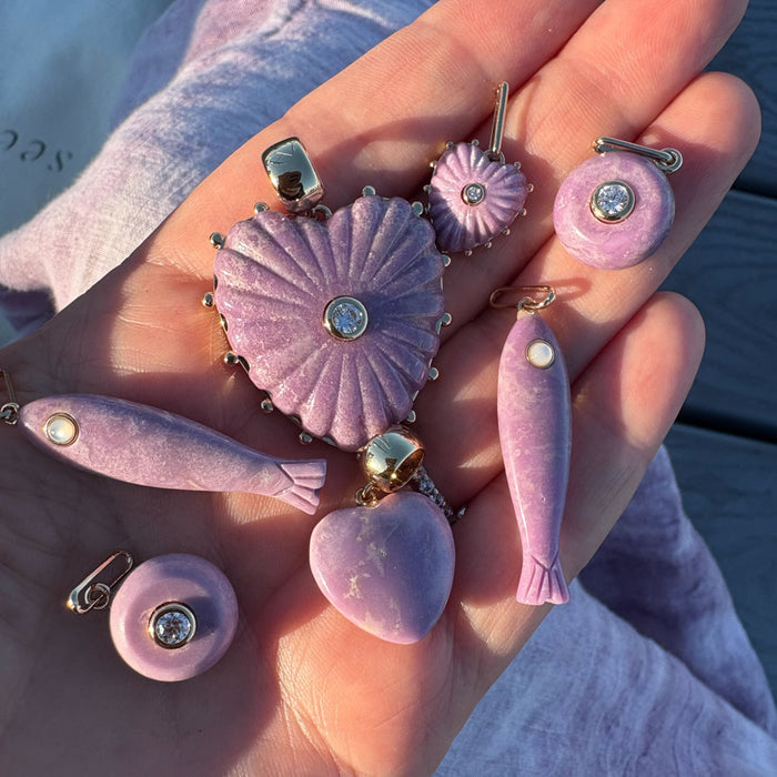 Isabel Purple Mica Heart