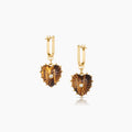 Isabel Tiger’s Eye Heart Earrings