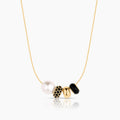 Isla Noir Bead Snake Chain Necklace