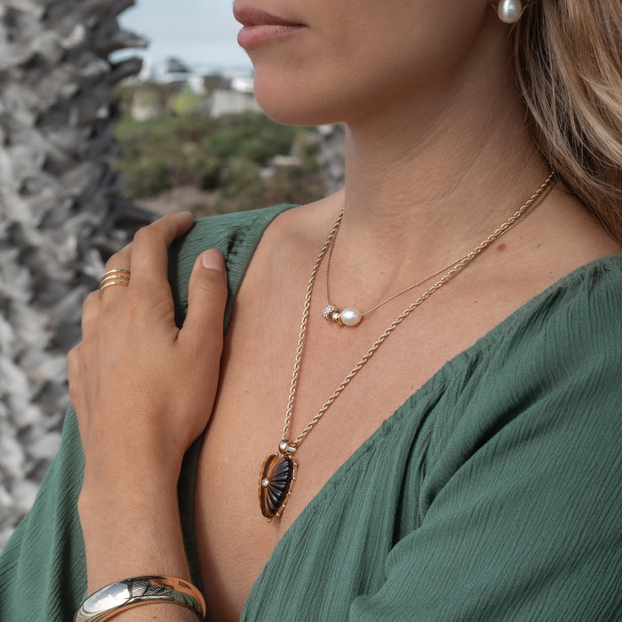 Isla Pearl Snake Chain Necklace