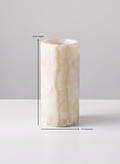 Khyber White Onyx Cylinder Decor Jamali Garden White 5.5in Tall EACH