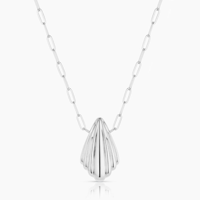 Rhodium Plated / 18" Finn Paperclip Chain