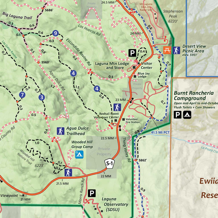 Laguna Mountain Recreation Area Trail Map