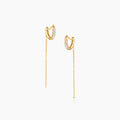 Lila Pavé Threader Earrings