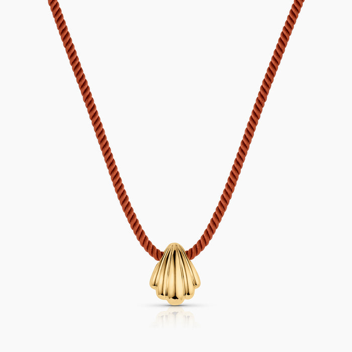 14k Gold Plated / Coco Sienna Silk Cord