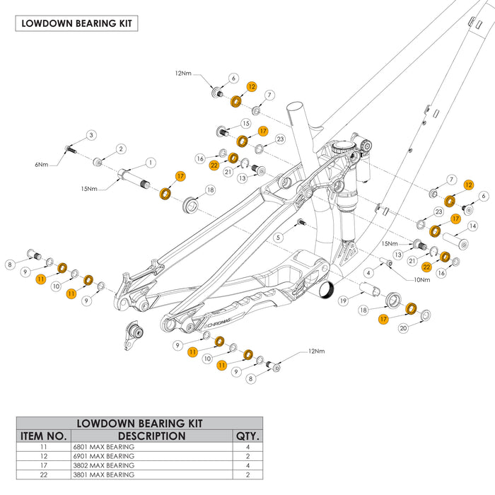Lowdown Bearing Kit