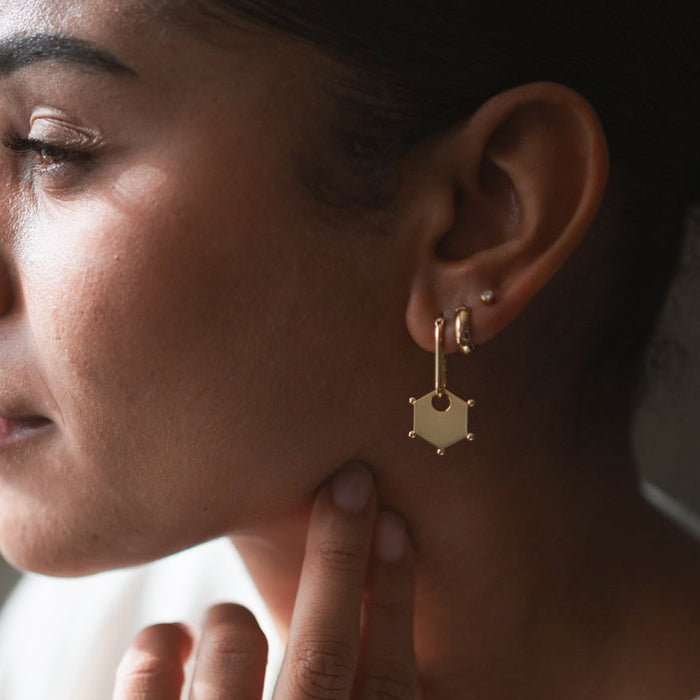 Lucia Silver Hoop Earrings
