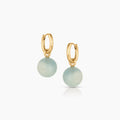 Lucille Aquamarine Hoop Earrings