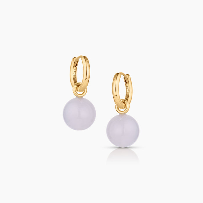 Lucille Blue Lace Hoop Earrings