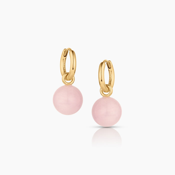 Lucille Orchid Stone Hoop Earrings