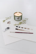 Lucky Charm features a sepia watercolor shamrock by Finding Silver Pennies' Danielle Driscoll