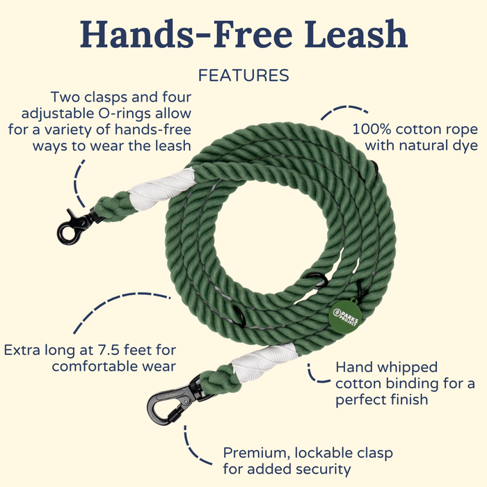 Lucy & Co. x Parks Project Fern Hands-Free Rope Leash