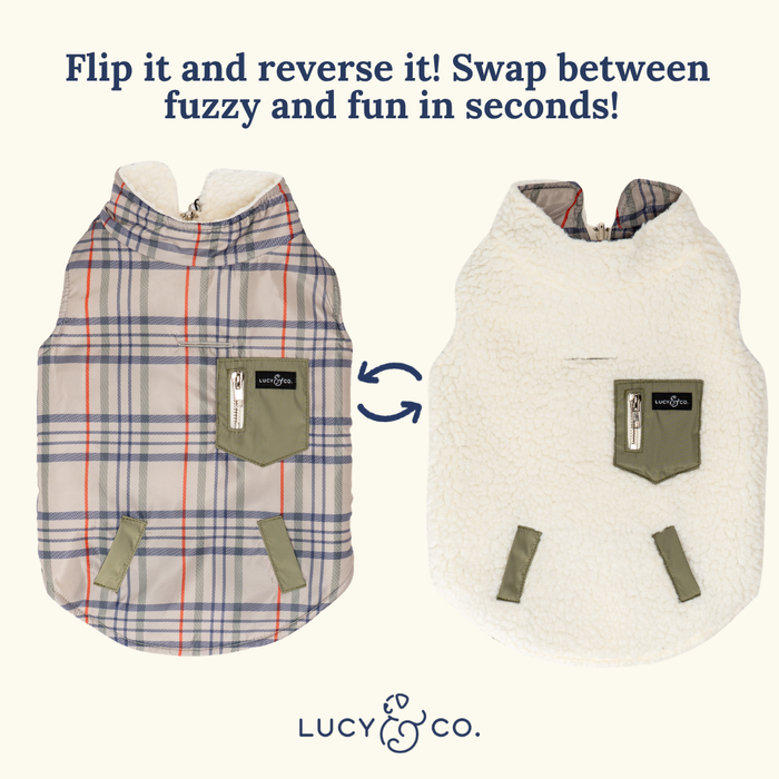 Mad for Plaid Reversible Teddy Vest