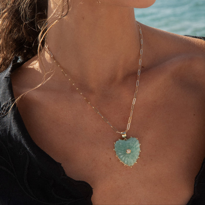 Malene Amazonite Heart Bail