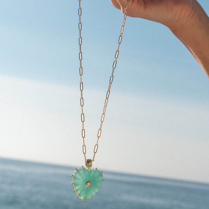 Malene Amazonite Heart Bail