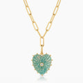 Malene Amazonite Heart Clip Necklace