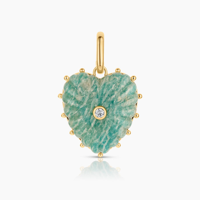 Malene Amazonite Heart Clip
