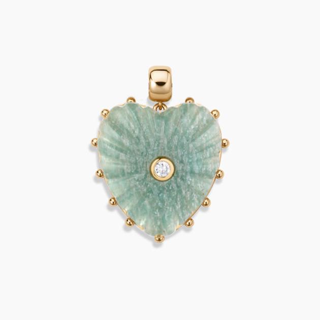 Malene Amazonite Heart Rope Necklace