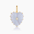Malene Blue Lace Heart Clip