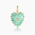 Malene Green Dot Heart Clip