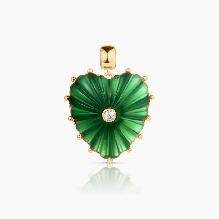 Malene Green Jade Heart Bail