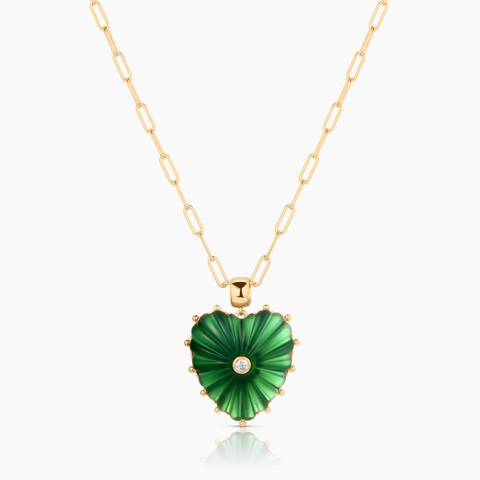 Malene Green Jade Heart Bail