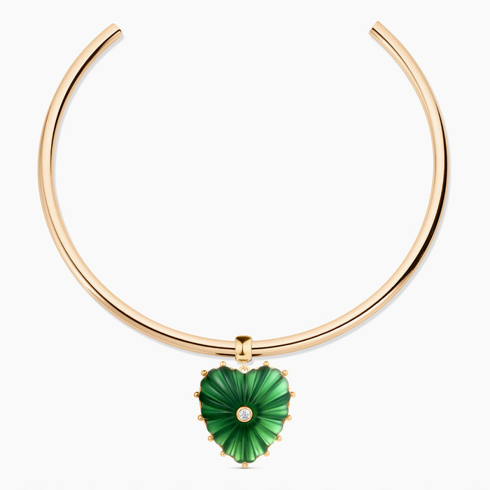 Malene Green Jade Heart Bail