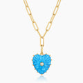 Malene Howlite Heart Clip Necklace