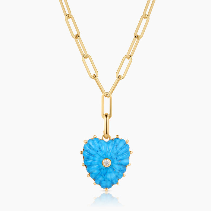 Malene Howlite Heart Clip Necklace