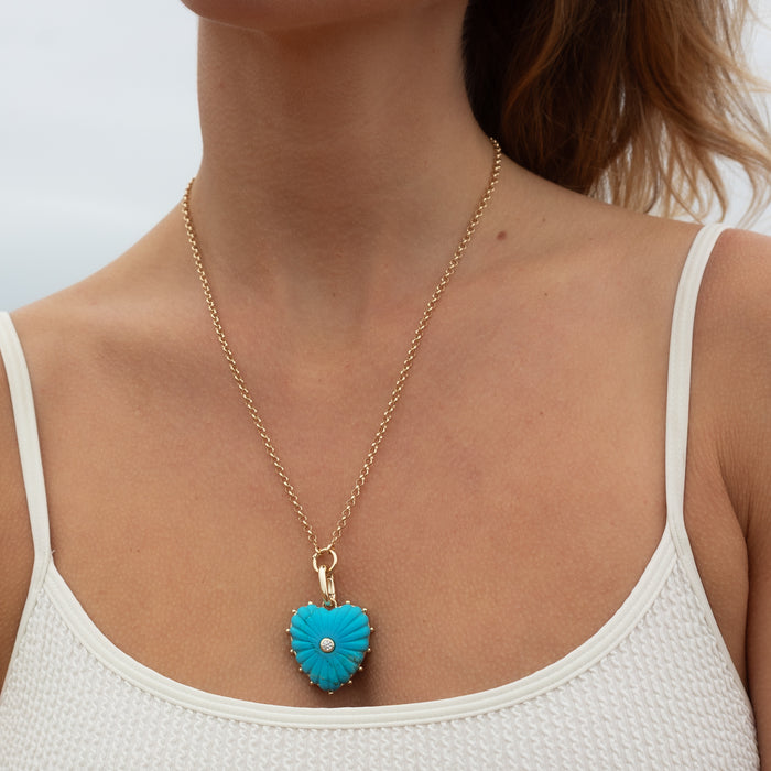 Malene Howlite Heart Clip