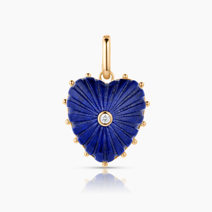 Malene Lapis Heart Clip