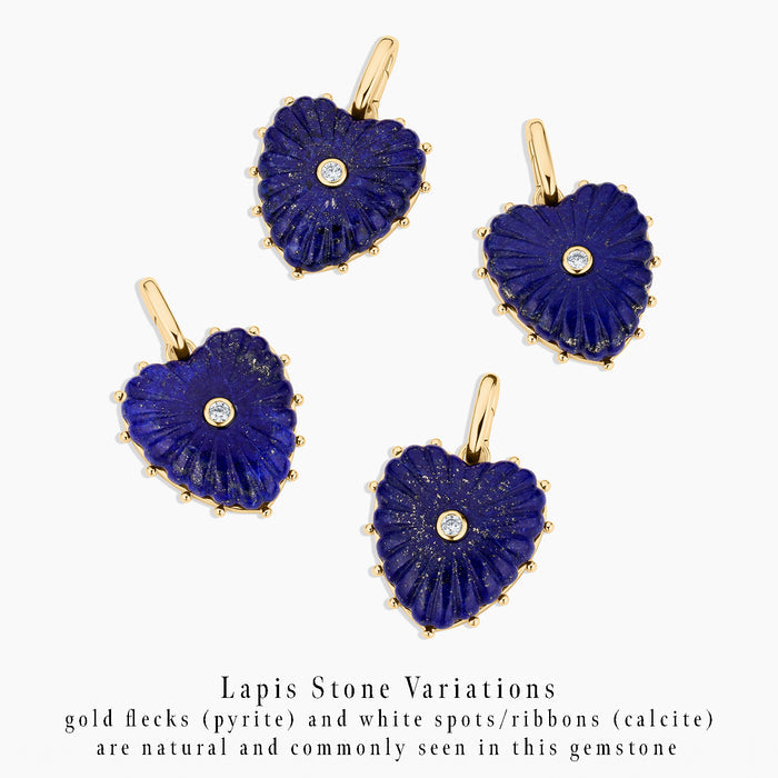 Malene Lapis Heart Clip