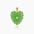 Malene Light Green Jade Heart Bail