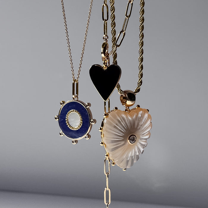 Malene Mother Of Pearl Heart Bail