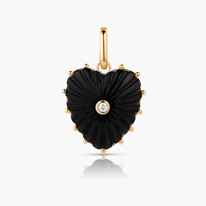 Malene Onyx Heart Clip Necklace